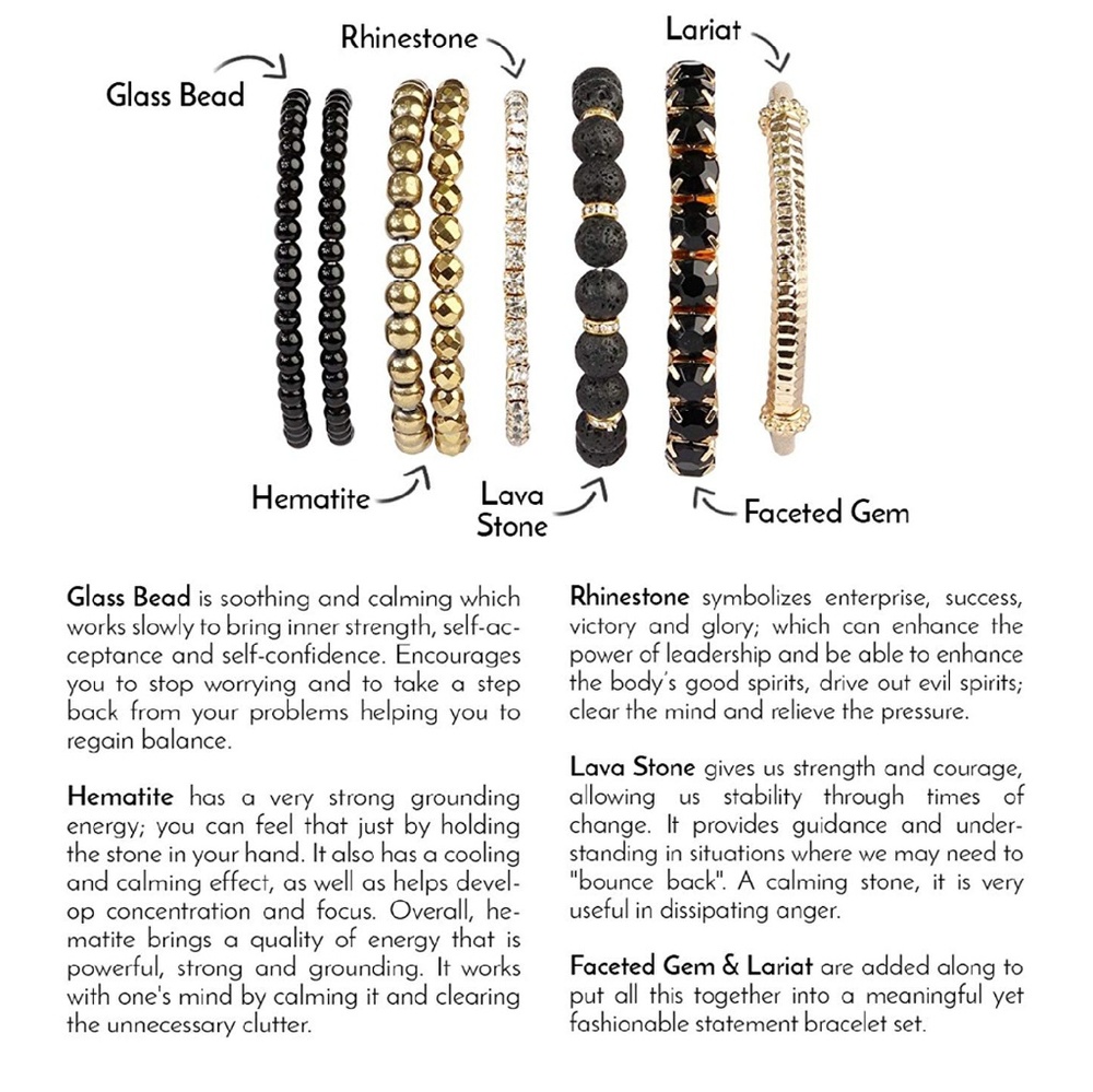🆕 Bohemian Bracelet Set ~ Lava Gold - Picture 4 of 8
